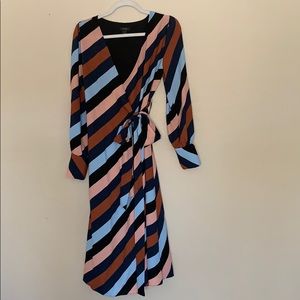 Halogen XS long sleeved striped dress.